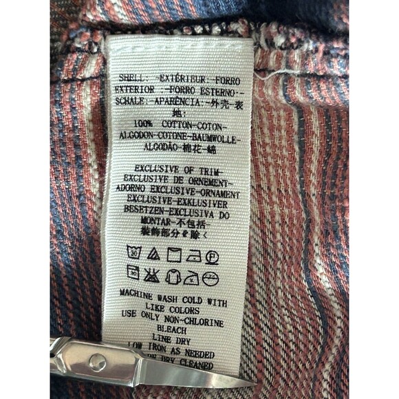 Free‎ People Womens XS Plaid Distressed Stud Longsleeve Button Down Top - Picture 6 of 14